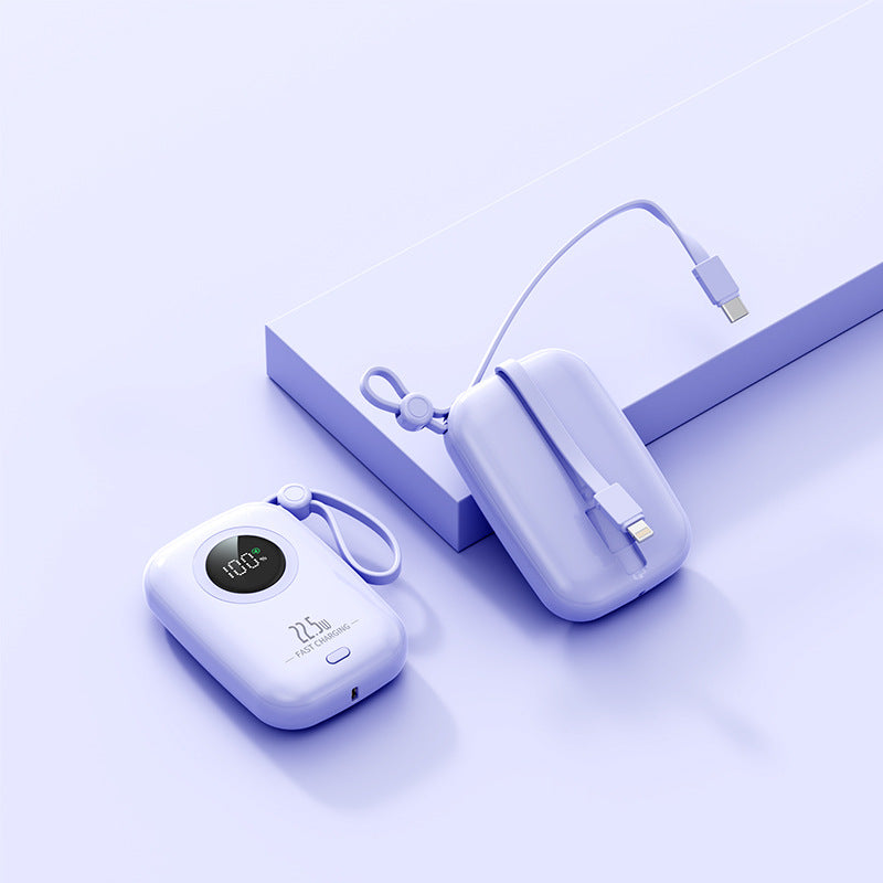 22.5W Power Bank 20000mAh - Built-in Cable for Outdoor Use