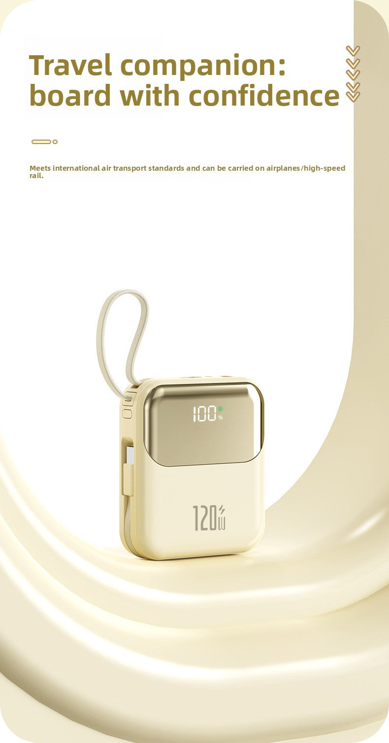 20000mAh Compact Power Bank - Built-in Cable Super Fast Charging