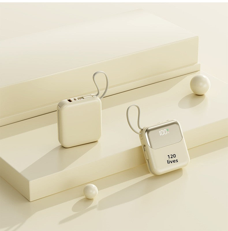 20000mAh Compact Power Bank - Built-in Cable Super Fast Charging