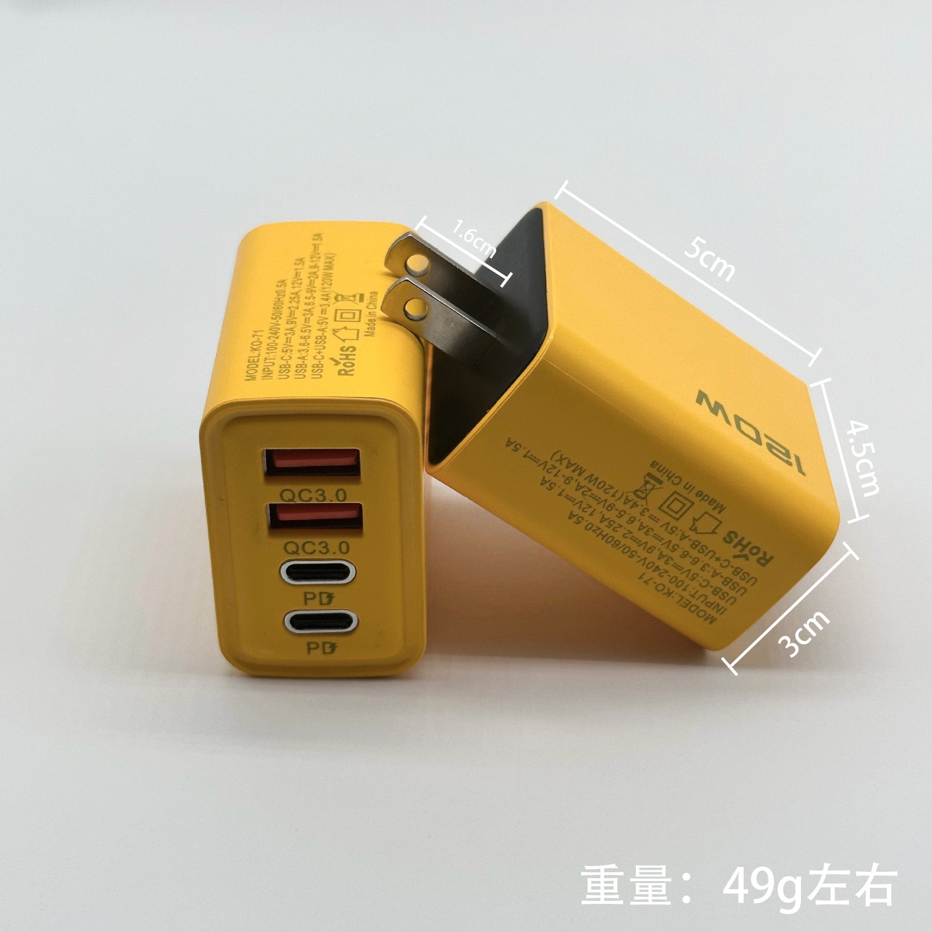 Apple Compatible 120W Multi-Port Charger US EU UK Dual Type-C Cross-Border Set