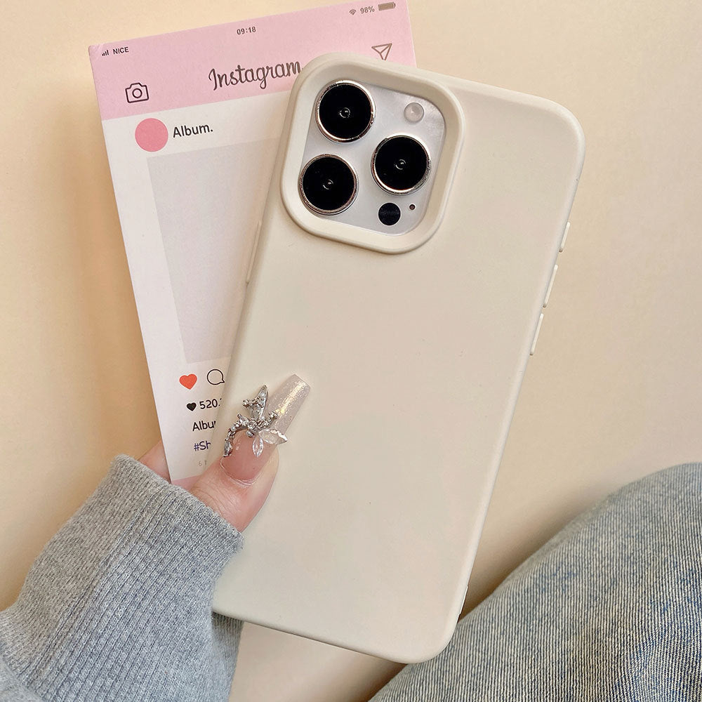 iPhone 17/15 Pro Silicone Case - Solid Color Skin Feel Shockproof