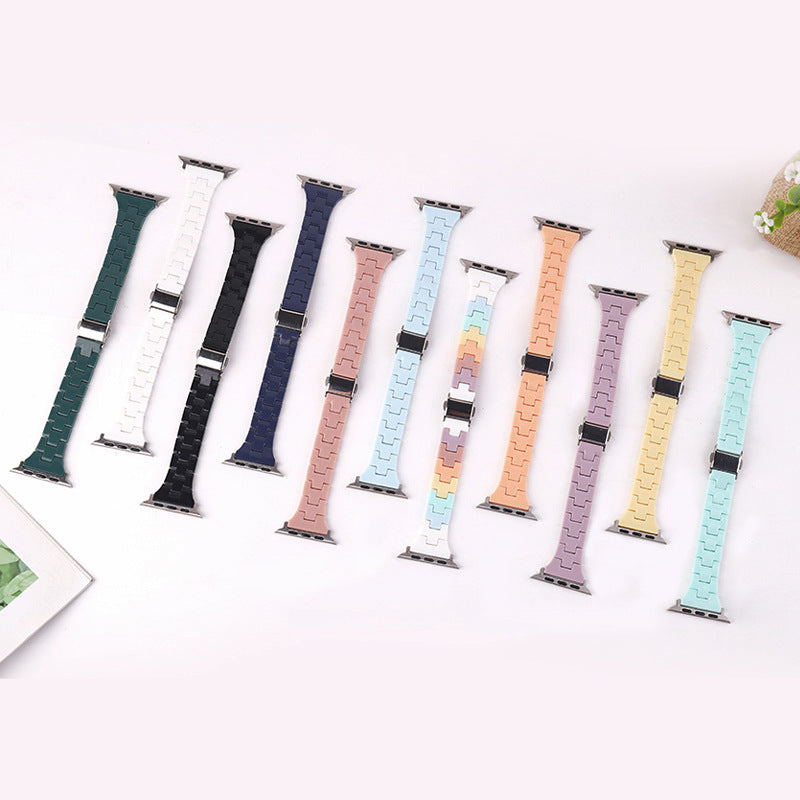 New Model Candy Rainbow Apple iWatch Resin Band for All Series