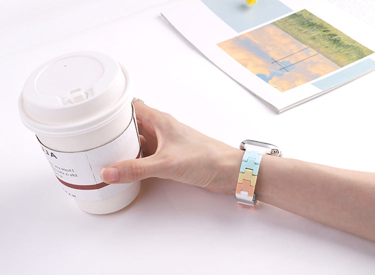 New Model Candy Rainbow Apple iWatch Resin Band for All Series