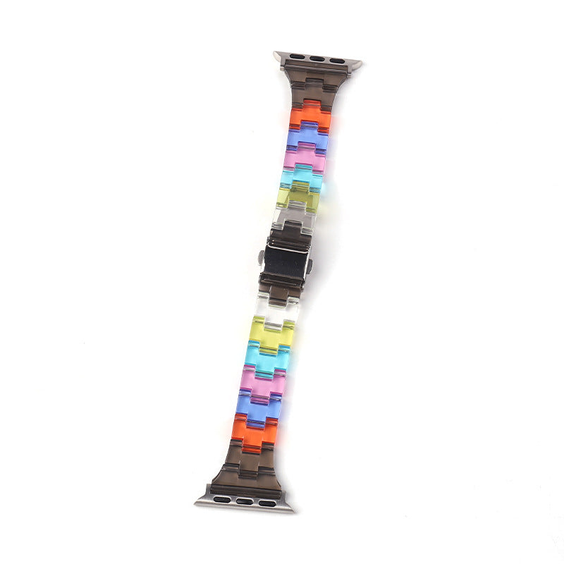 New Model Candy Rainbow Apple iWatch Resin Band for All Series