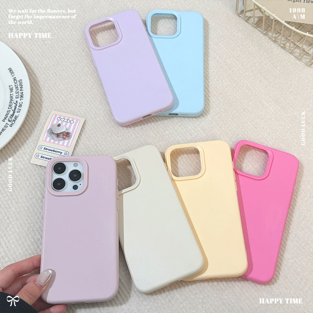 iPhone 17/15 Pro Silicone Case - Solid Color Skin Feel Shockproof