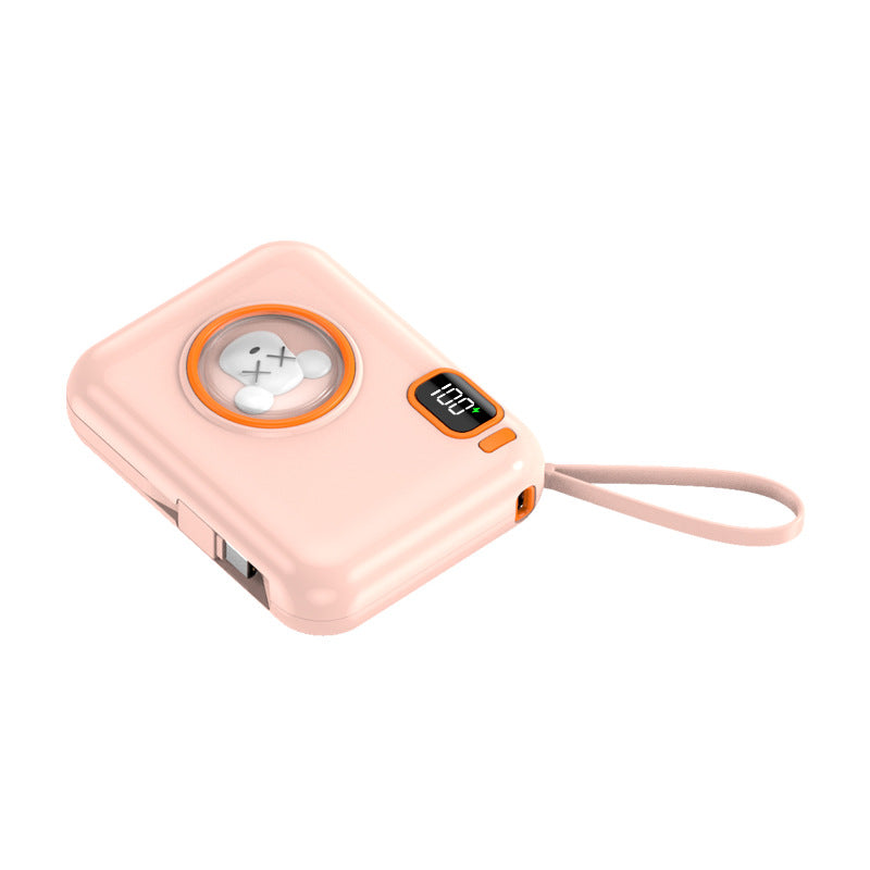 66W Cartoon Power Bank 20000mAh - Built-in Cable with Custom Logo