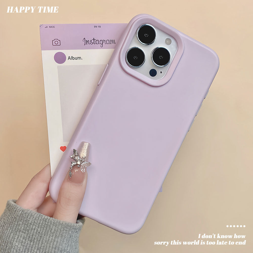 iPhone 17/15 Pro Silicone Case - Solid Color Skin Feel Shockproof