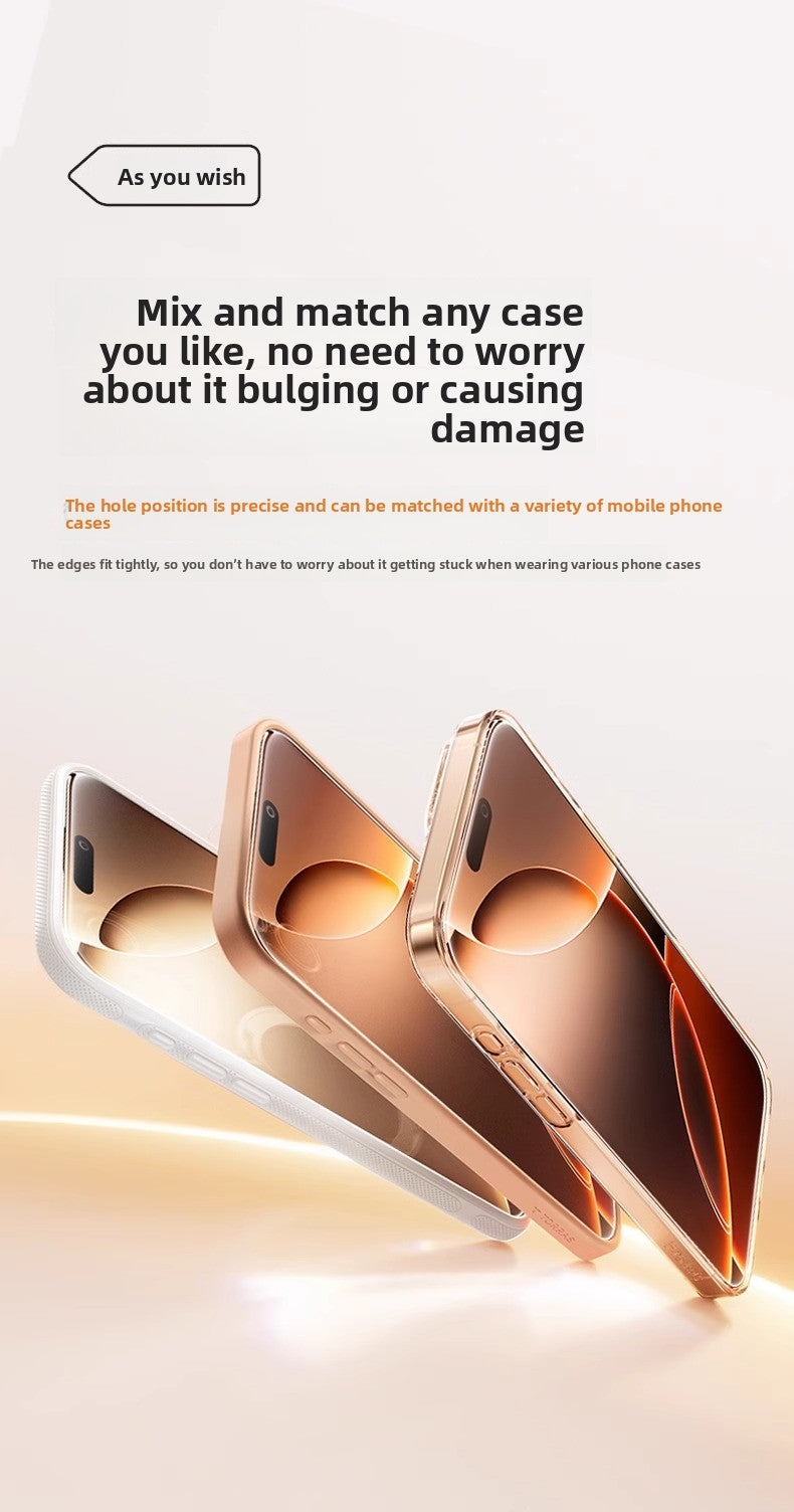 iPhone 17/16 Pro Max Tempered Glass Screen Protector - Anti-Fall Full Coverage