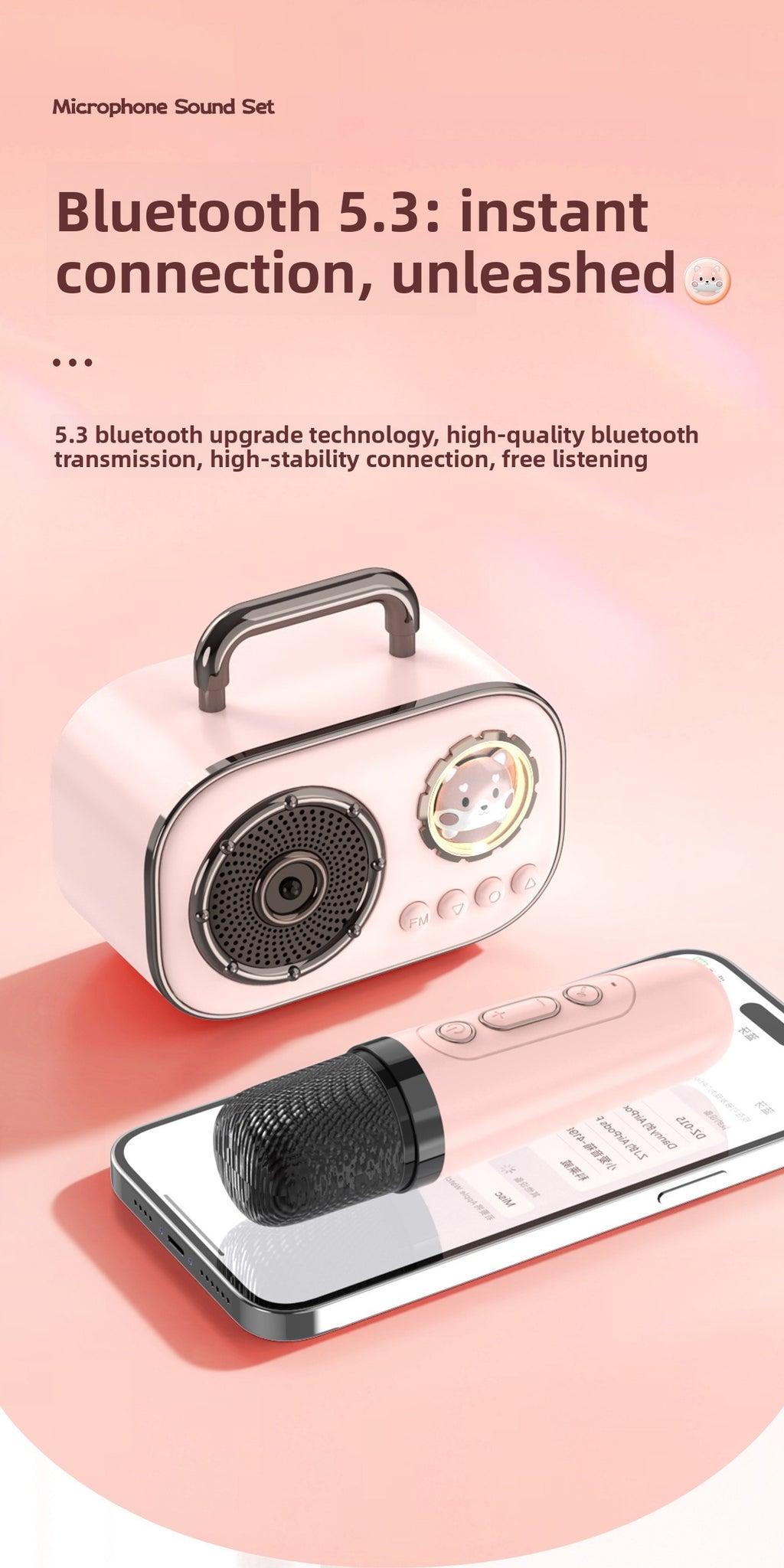 Creative Space Capsule Bluetooth Speaker Portable for Outdoor Singing with Mic