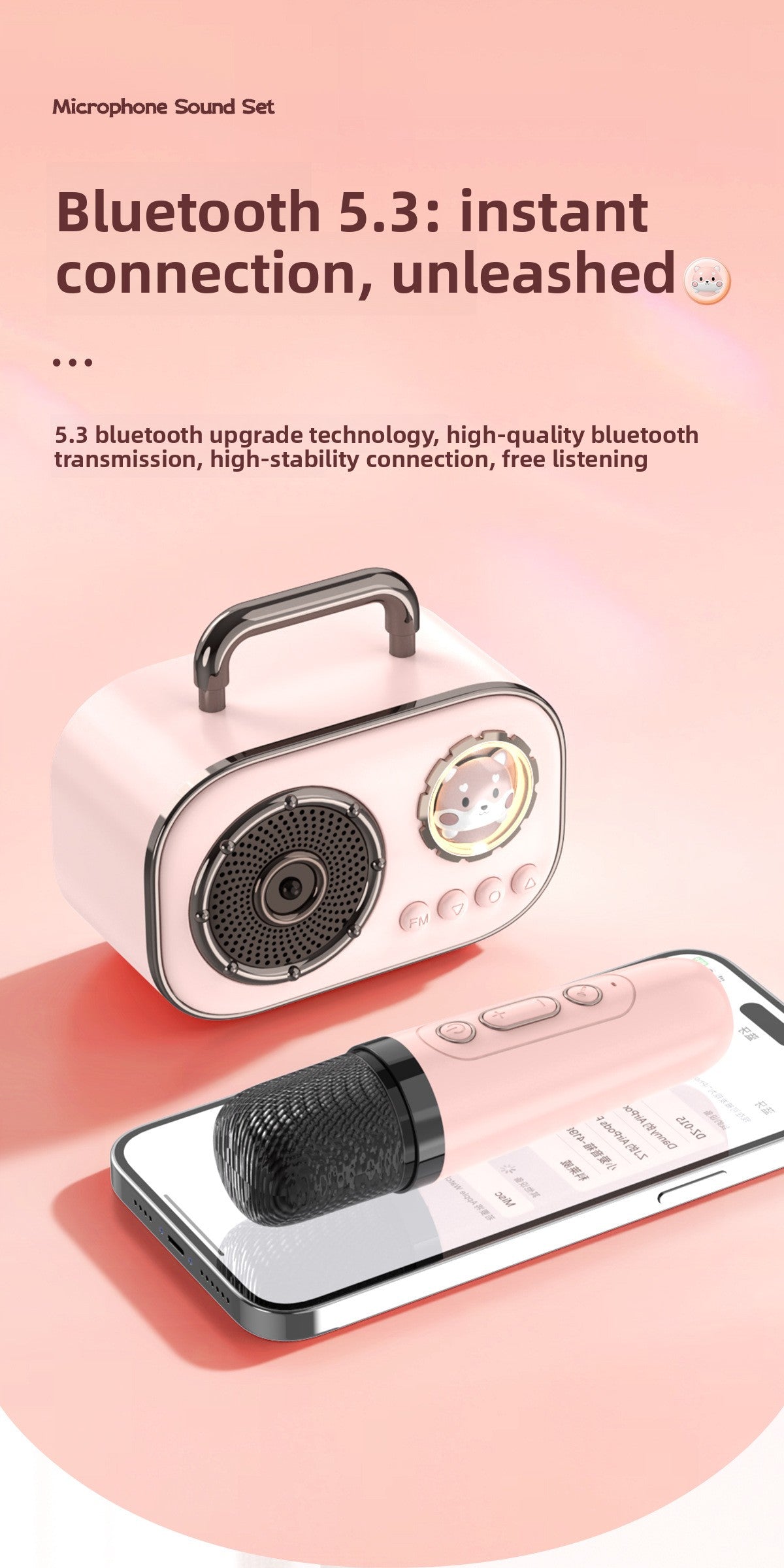 Creative Space Capsule Bluetooth Speaker Portable for Outdoor Singing with Mic