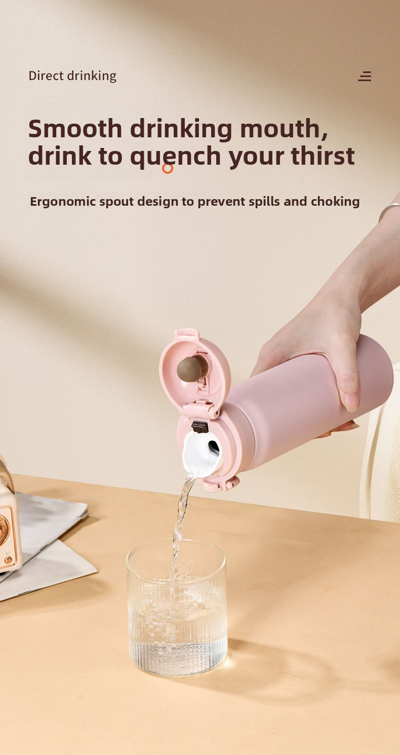 Snoopy Official Cartoon 316 Food Grade Stainless Steel Insulated Cup Portable Flip Lid Car Cup Large Capacity Water Cup