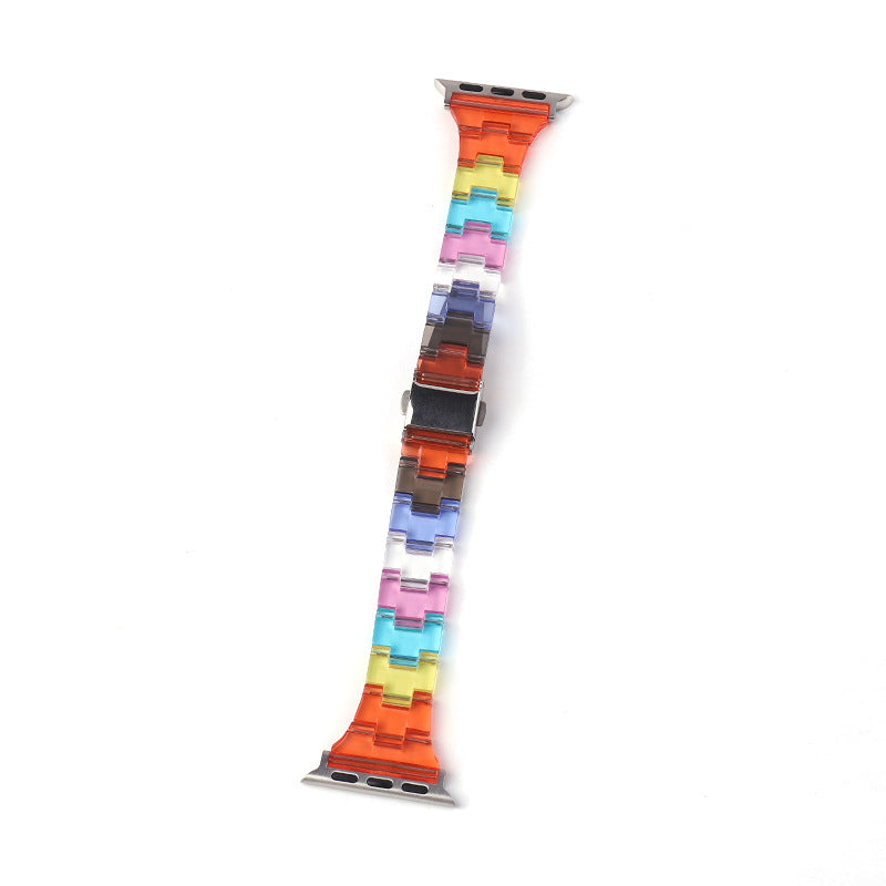 New Model Candy Rainbow Apple iWatch Resin Band for All Series