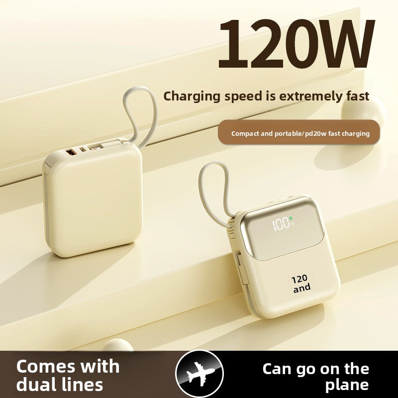 20000mAh Compact Power Bank - Built-in Cable Super Fast Charging