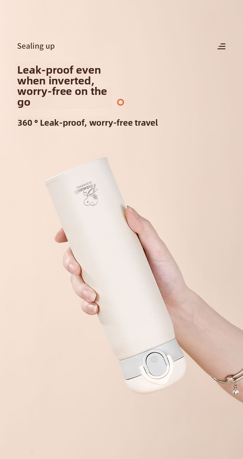 Snoopy Official Cartoon 316 Food Grade Stainless Steel Insulated Cup Portable Flip Lid Car Cup Large Capacity Water Cup