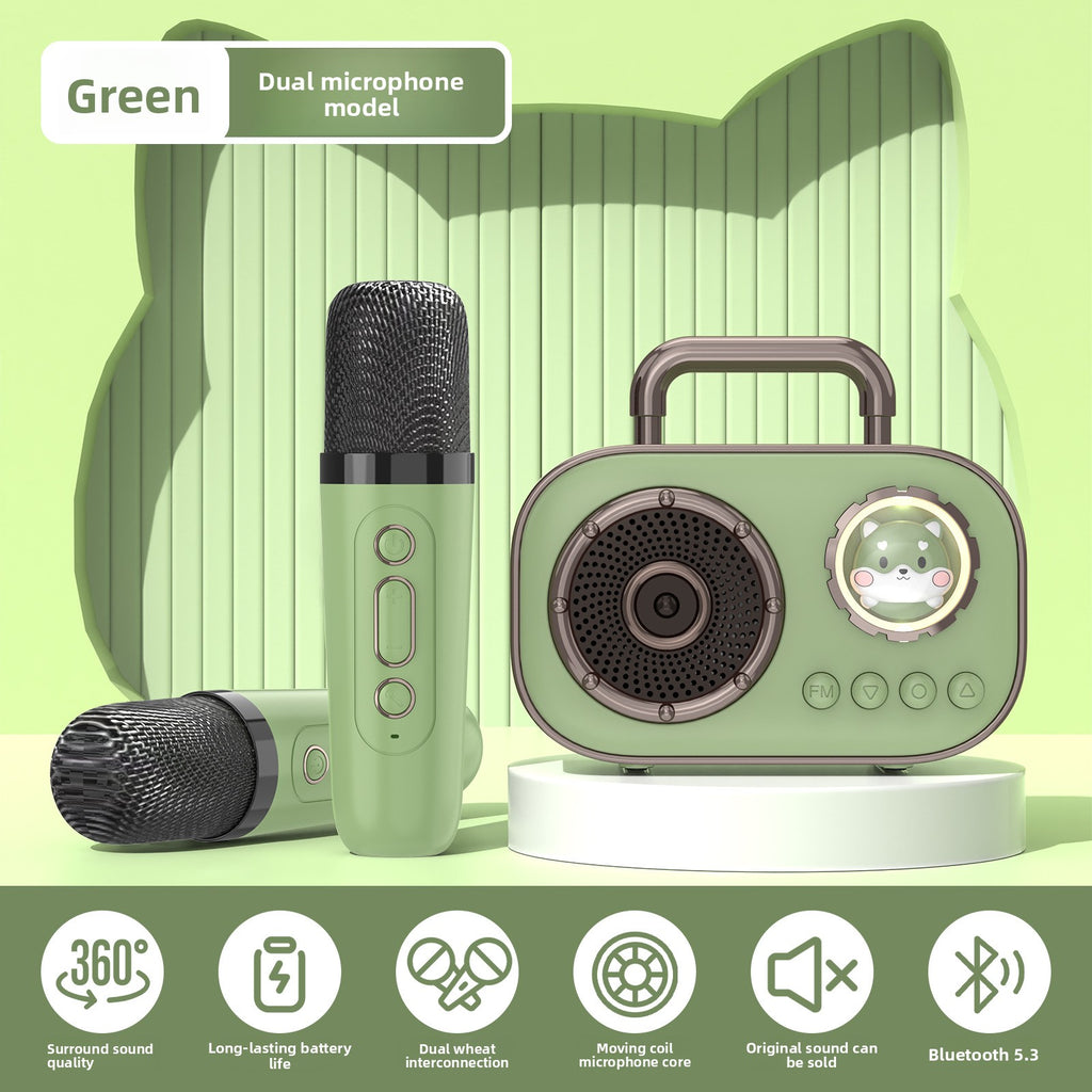 Creative Space Capsule Bluetooth Speaker Portable for Outdoor Singing with Mic