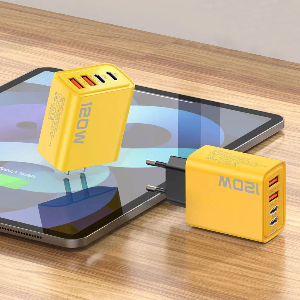 Apple Compatible 120W Multi-Port Charger US EU UK Dual Type-C Cross-Border Set